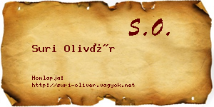 Suri Olivér névjegykártya