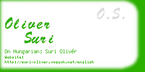 oliver suri business card